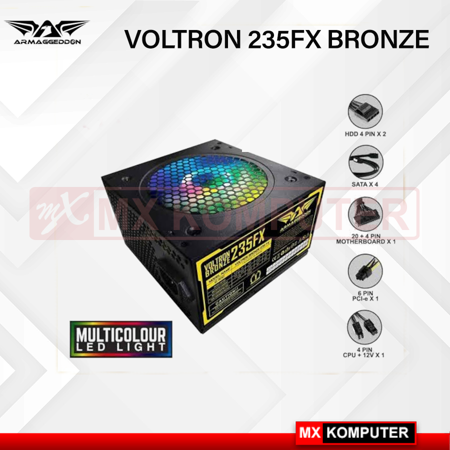 PSU ARMAGEDDON VOLTRON 235FX 470W Bronze Multicolor LED Light