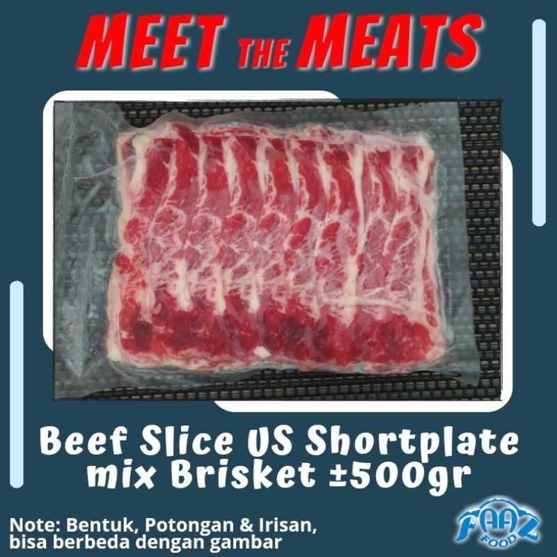 Beef Slice ShortPlate Mix 500gr (Daging Slice, Daging Sapi Iris, Short Plate, Grill, Bbq)