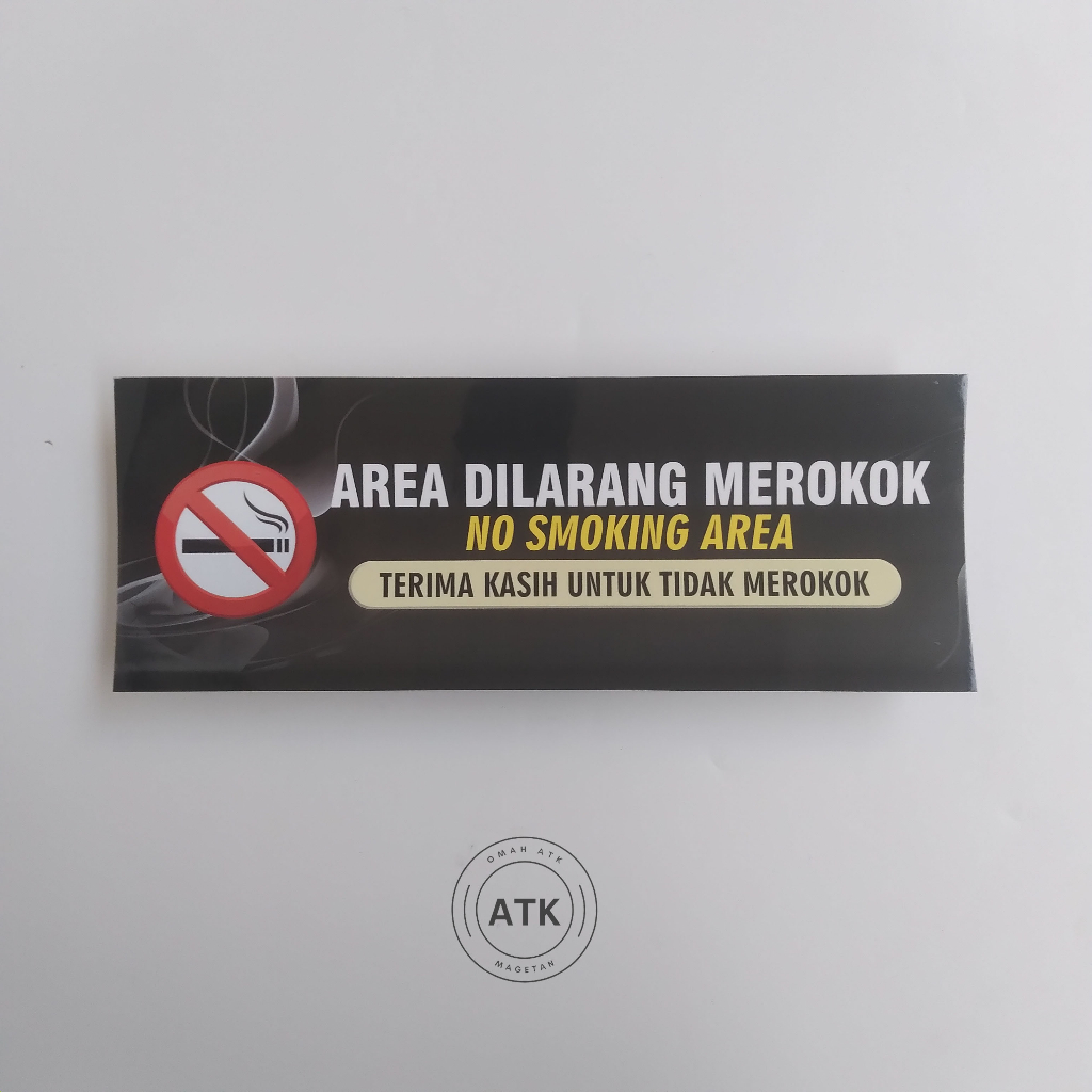 

Stiker Area Dilarang Merokok - Stiker No Smoking Area - Terima Kasih Untuk Tidak Merokok