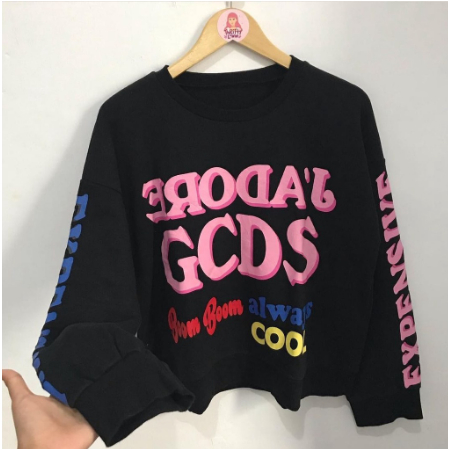 CREWNECK J'ADORE SWEATER WANITA BAHAN FLEECE /sweater J'adore wanita