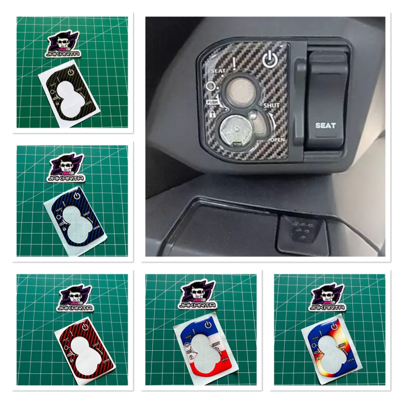 STIKER STICKER EMBLEM TUTUP KUNCI KONTAK BEAT DELUXE  2020-2022 SCOOPY 2021-2022 GENIO