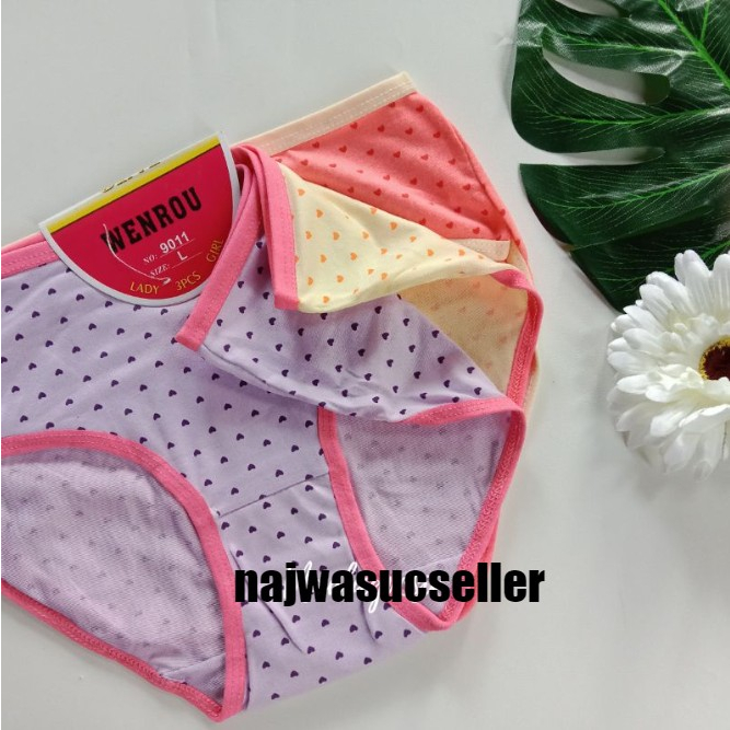 Celana Dalam Wanita Dewasa Wenrou Lusinan 12 PCS