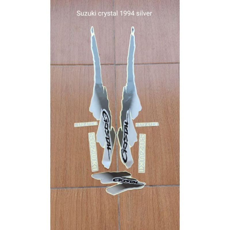 sticker striping suzuki crystal 1994 silver