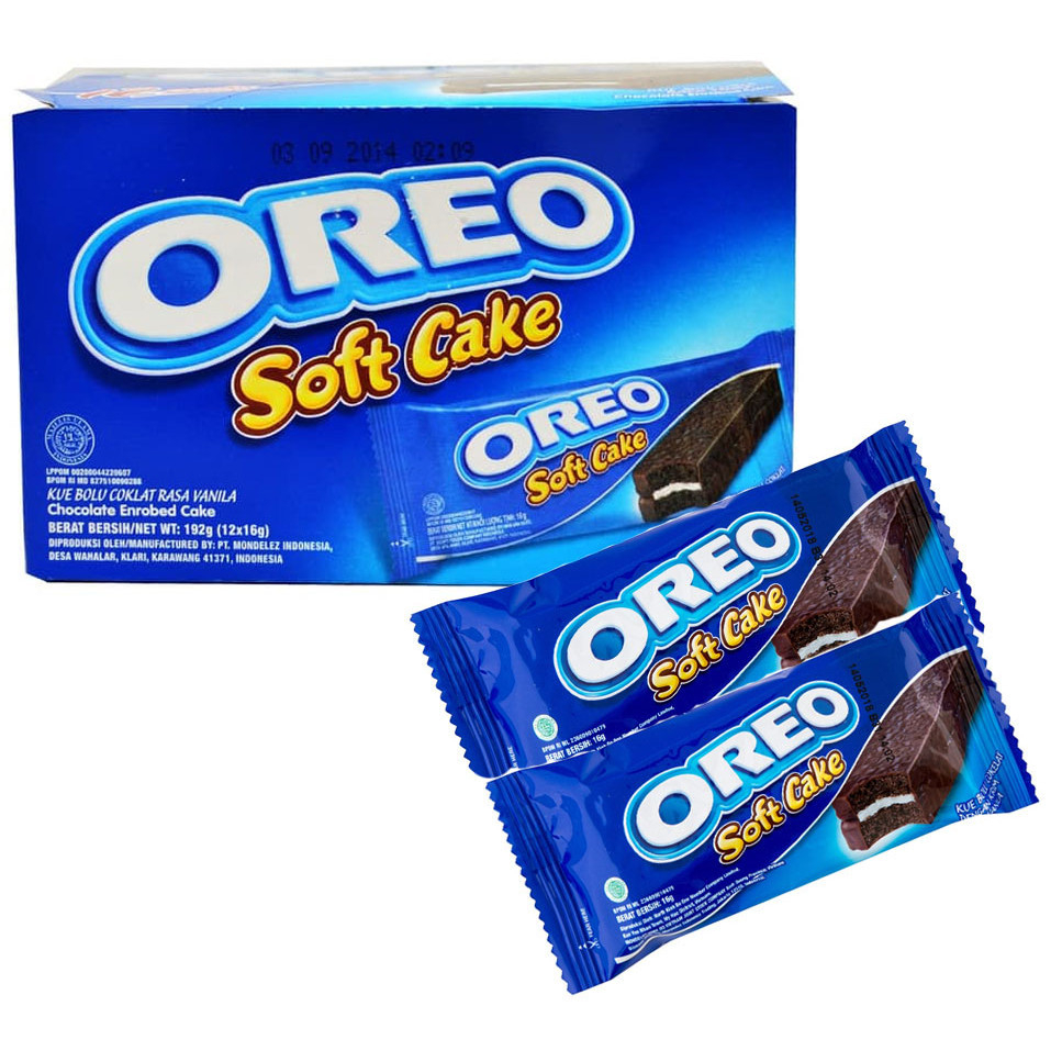 

Oreo Bolu Soft Cake Box 12x16gr || Kejucake Soft Cake Box 12x16gr