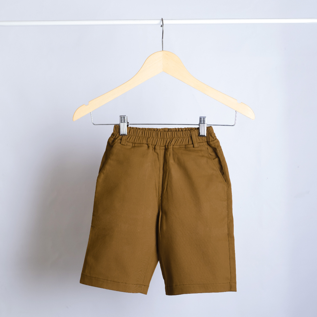 KINZARRA Celana Chinos Anak Pendek Dark Olive