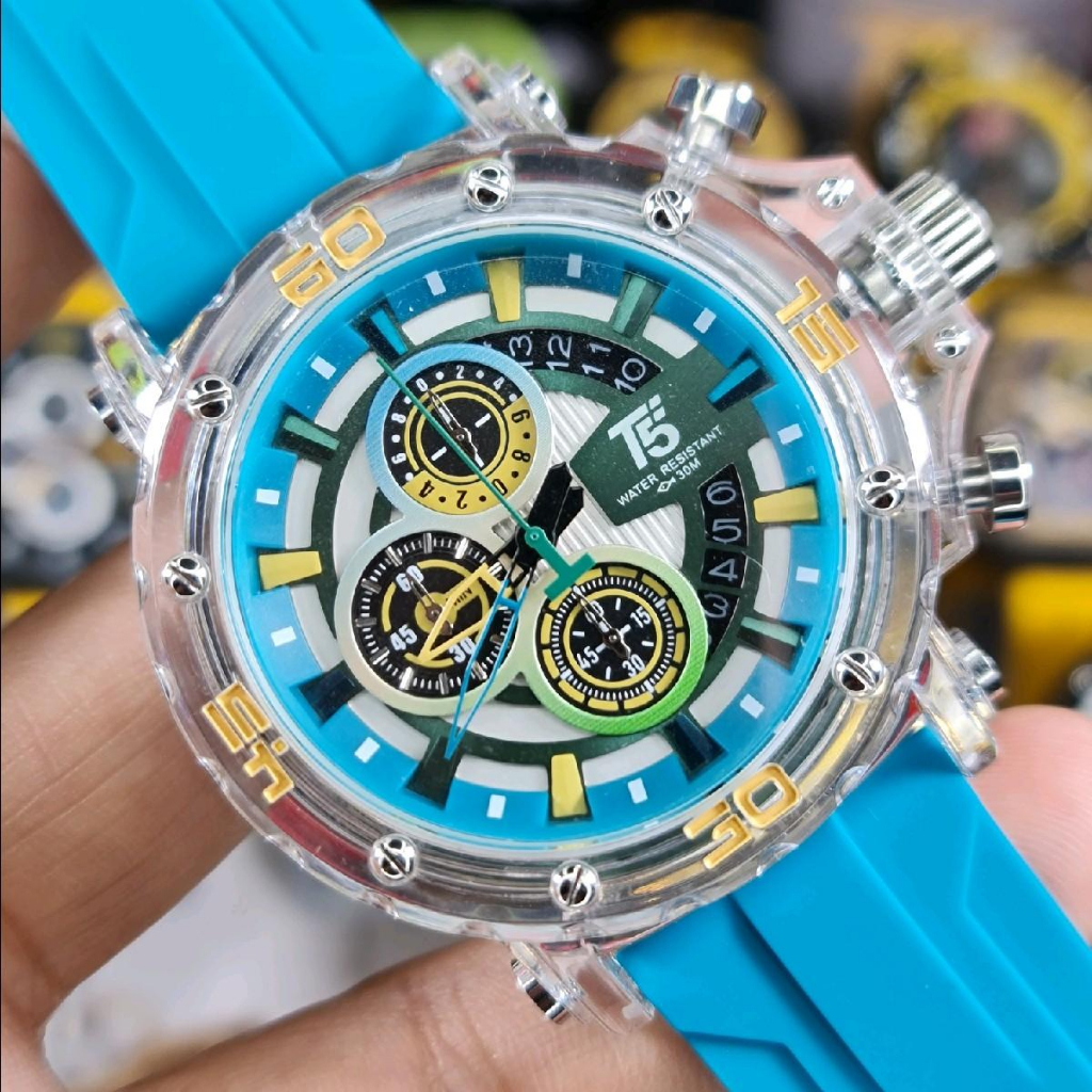 [SALE] TimelessCorp - Jam Tangan Pria Cowok T5 H 4004G Pastel Colours Original