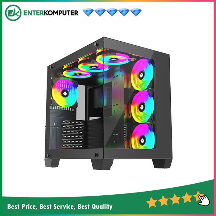 VenomRX DAEMON CONTINENTAL S7 BLACK - ATX Tempered Glass - Casing PC