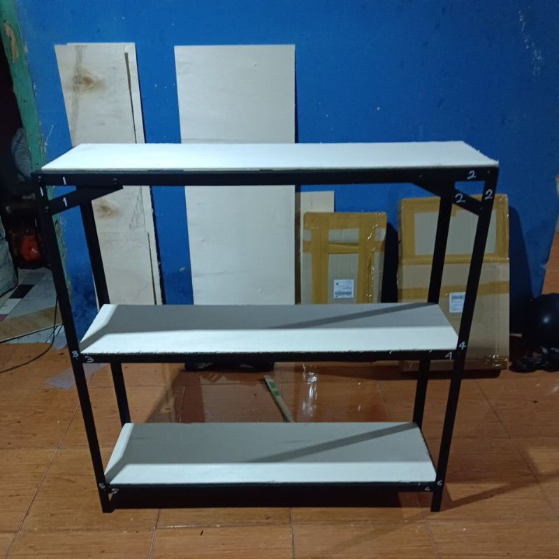 Rak serbaguna P100cm L30cm T100cm / Rak aquarium / Rak bongkar pasang / Rak custom / rak susun besi 