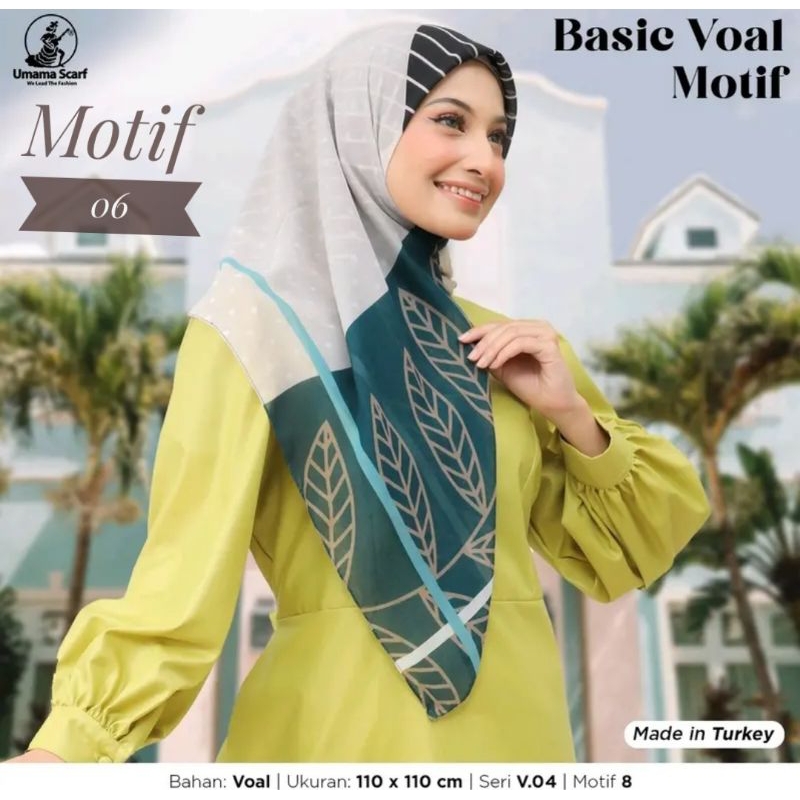 BerMus - Hijab Segi empat voal motif 06 Made in Turkey by umama scarf