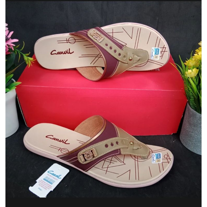 Sandal wanita carwil - sandal cewek kekinian - sandal jepit elegan - sandal kondangan terlaris