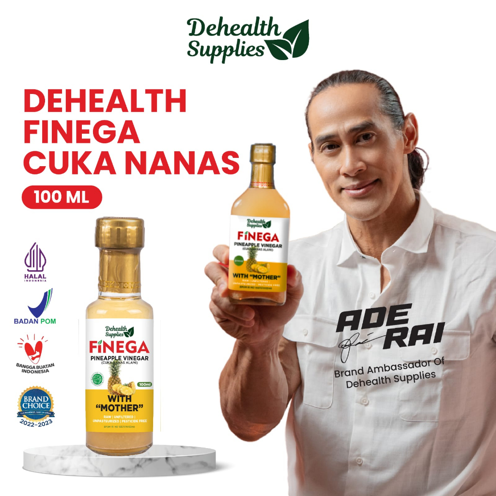 

Vinega Cuka Apel / Nanas / Lemon 100 ml Botol Kaca Halal dari Dehealth Supplies