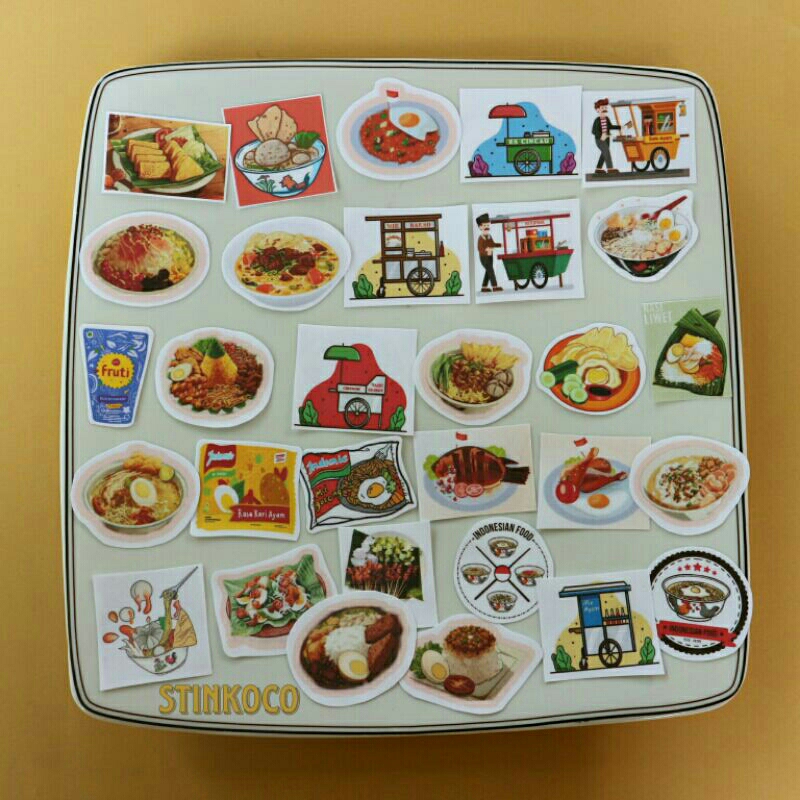 

[30PCS] STICKER INDONESIAN FOOD/KULINER INDONESIA UNTUK LEMARI/PINTU/LAPTOP/SCRAPBOOK/DIARY/JOURNAL