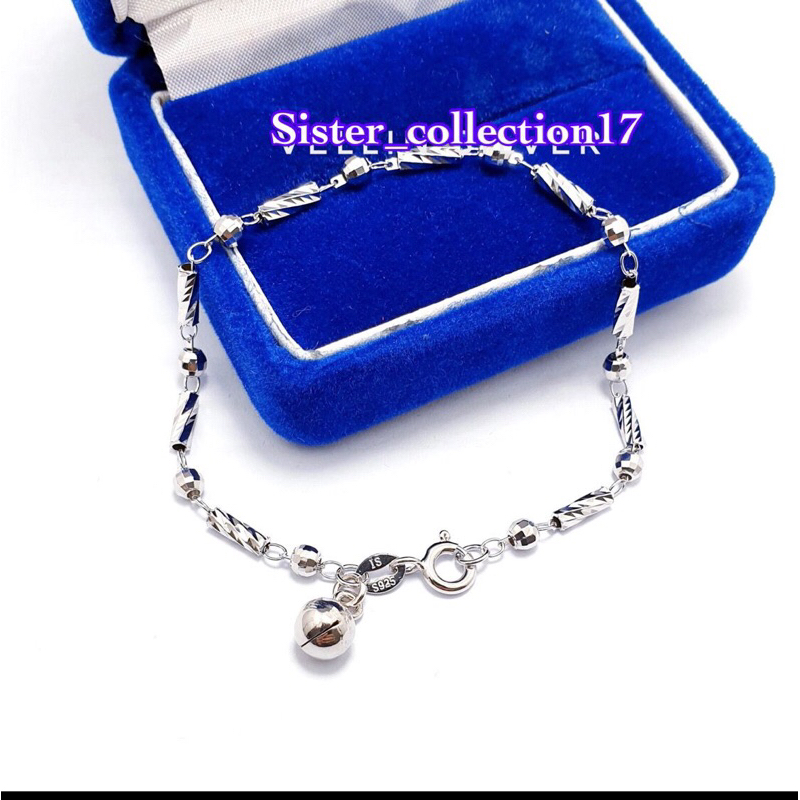 Gelang bambu ukir gelang tangan wanita perak 925 lapis emas putih gelang cewek