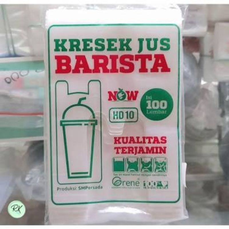 kresek cup jus merk Barista 1 cup