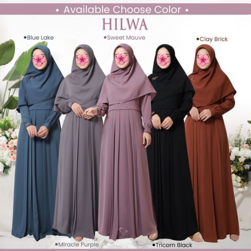 HILWA DRESS SET SQUARE (GAMIS SET JILBAB SEGIEMPAT) BY SALVINA HIJAB