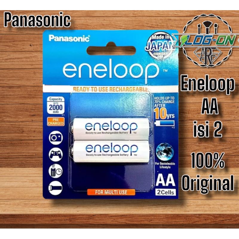 BATERAI ENELOOP PUTIH ORIGINAL AA ISI 2 2000MAH