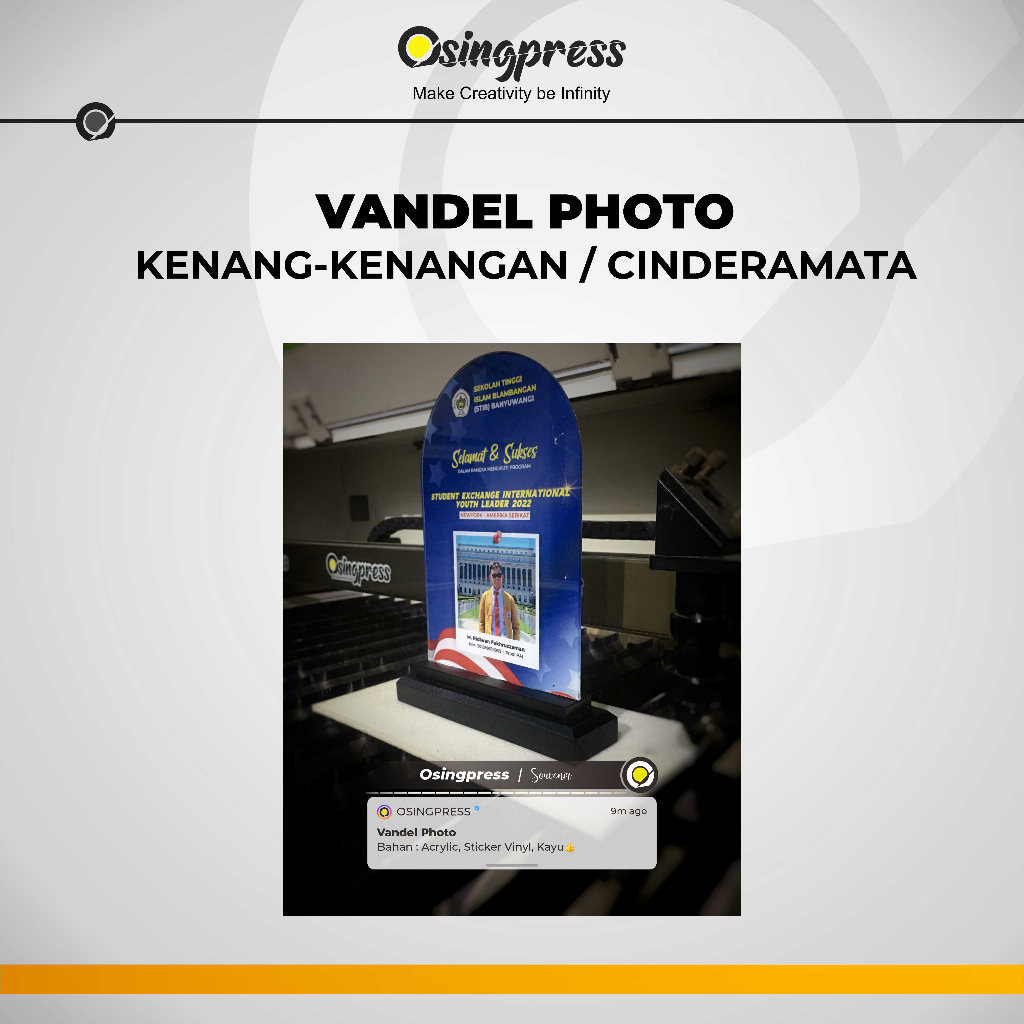 Plakat Foto / Vandel Photo / Kenang Kenangan dan Cinderamata