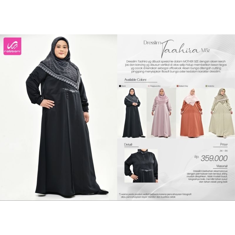 dresslim taahira m5z - Gamis jumbo - gamis rabbani - gamis big size - st de khimarab sheba mother si