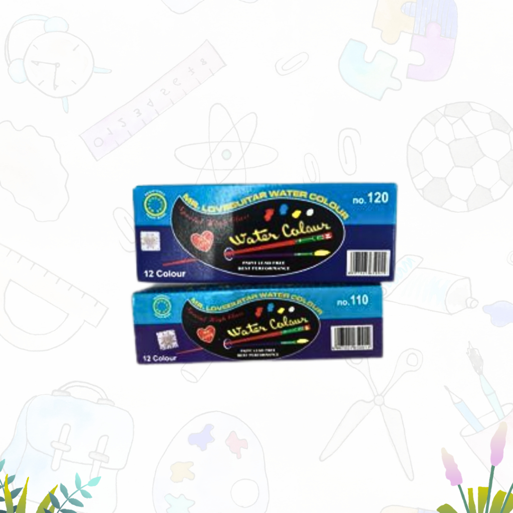 

CAT AIR / WATER COLOUR NO.110 / NO.120 MR.LOVEGUITAR / WATER COLOURS 6ML SET-12 FABER CASTELL