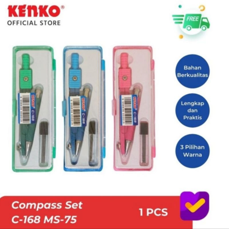 

Jangka compass set KENKO C-168 MS-75 / Kenko jangka set compass C-168 MS-75