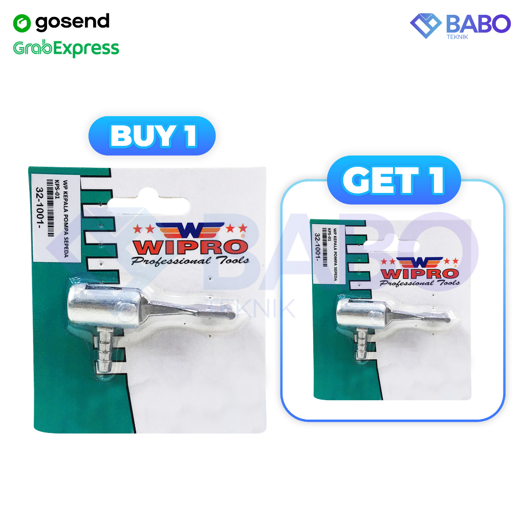 BUY 1 GET 1 KEPALA COP POMPA SEPEDA MOTOR MOBIL LIPAT BESI KPS-01 WIPRO KUALITAS TERBAIK/SPARE PART 
