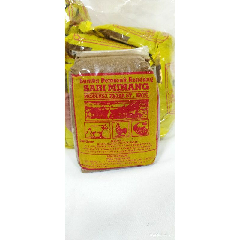 

Bumbu Pemasak Rendang Sari Minang 250gr. ed 2026