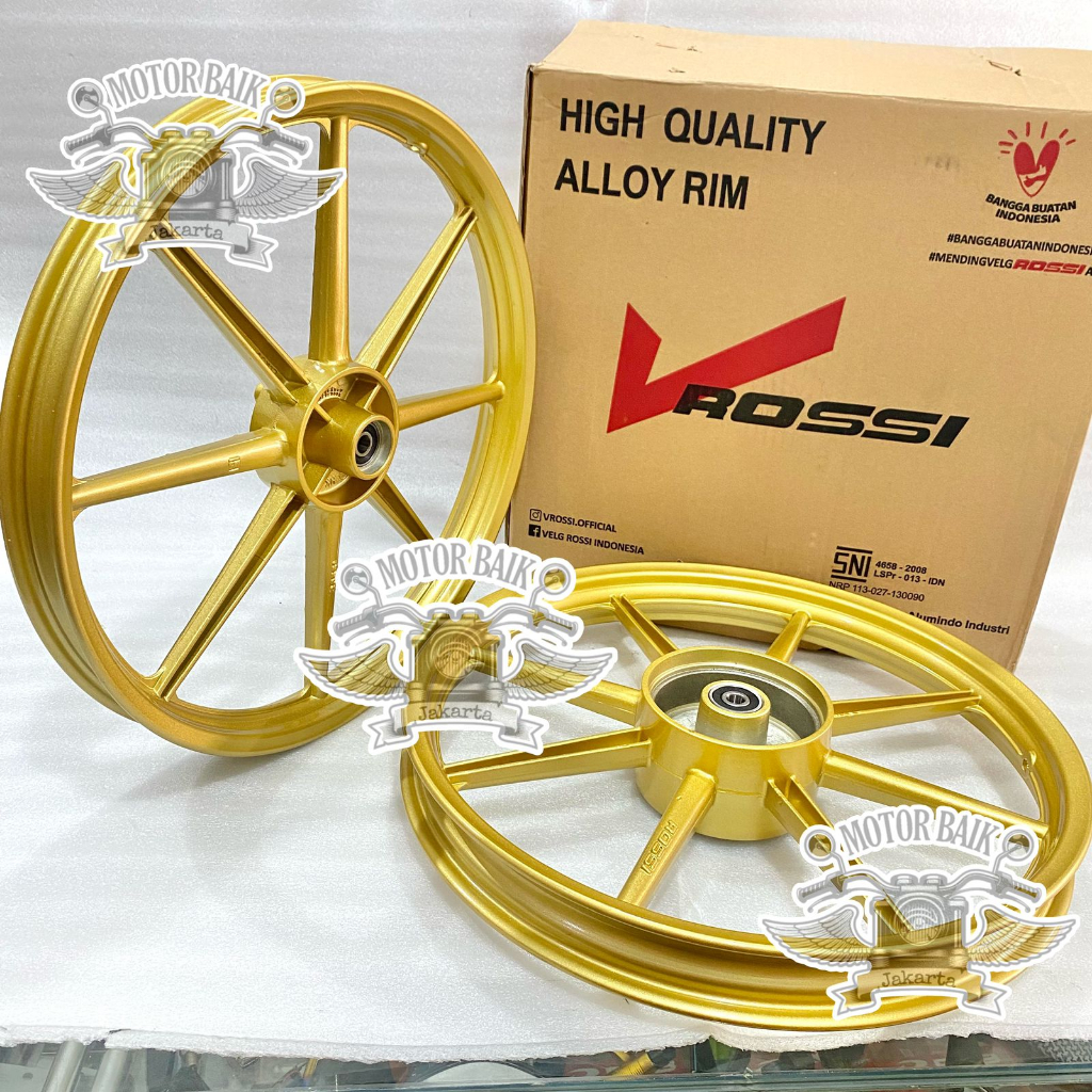 velg pelek v rossi vrossi kharisma swan palang 8 ukuran 140 160 ring 17 1set depan belakang