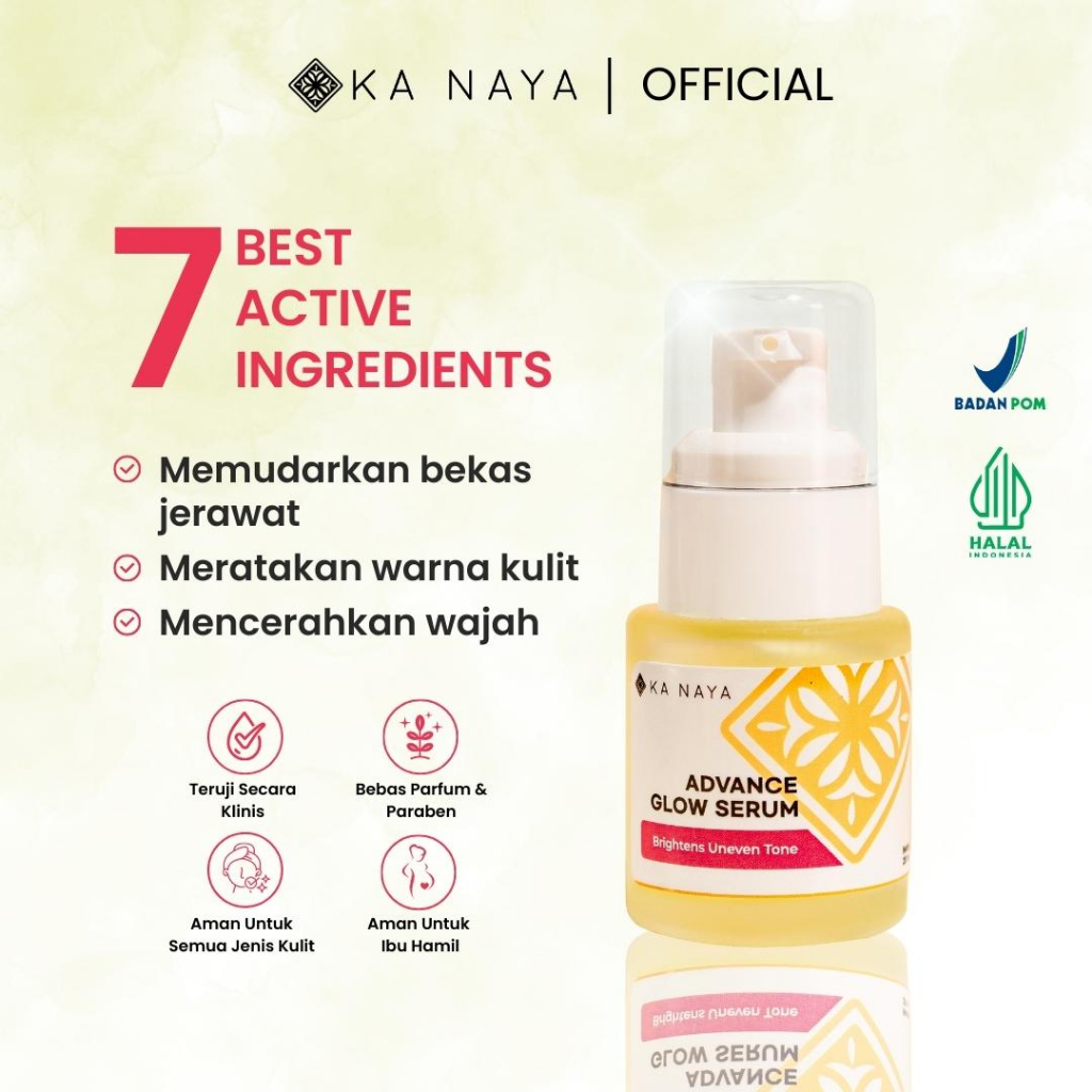 Ka Naya Advance Glow Serum Serum Pemutih Wajah - Serum Wajah Glowing - Serum Wajah Pria - Serum Pemu