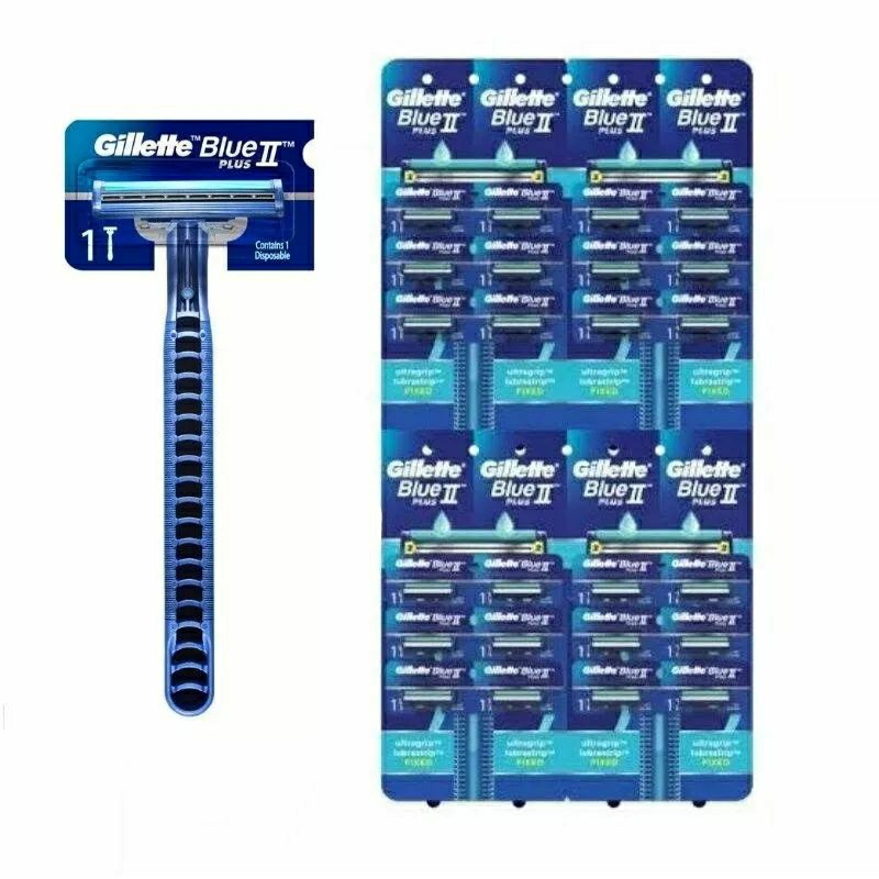 cukur kumis kerokan jenggot blue pisau cukur 24pcs