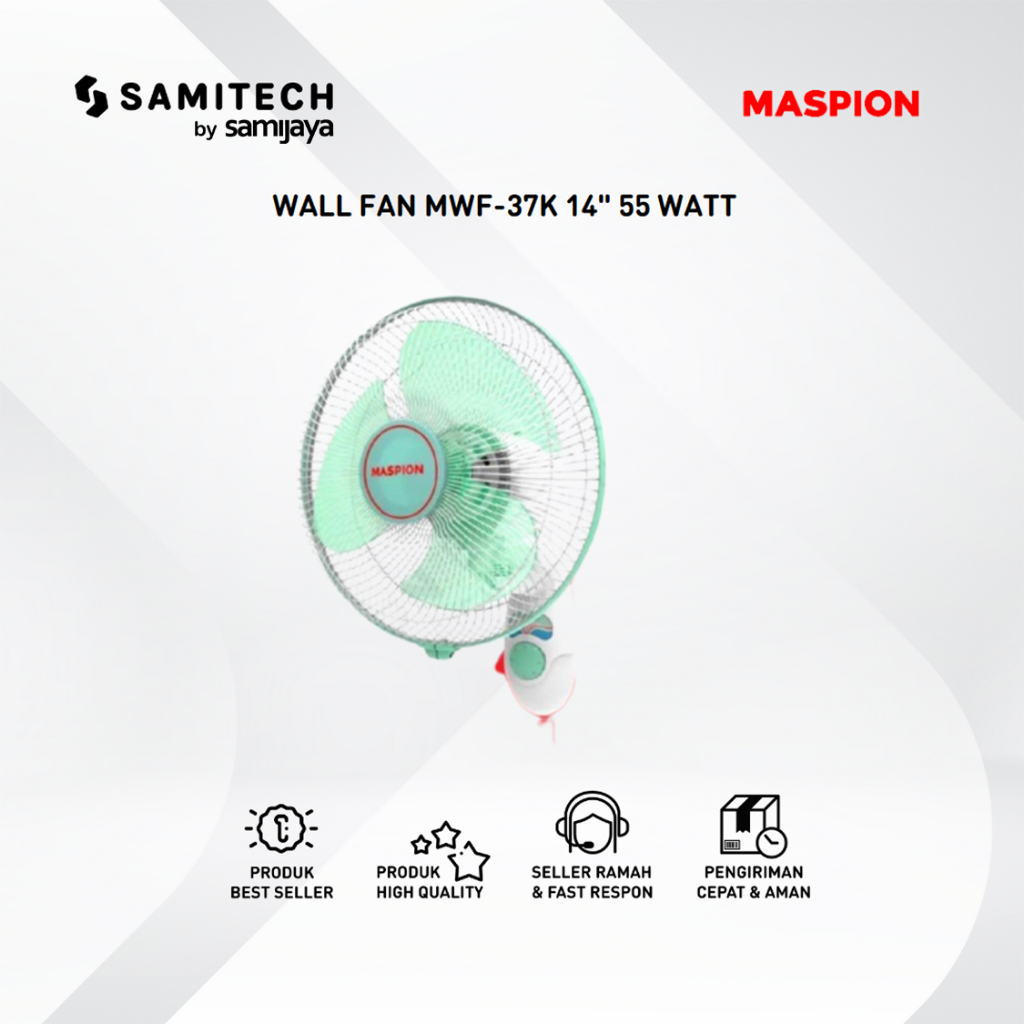 KIPAS ANGIN WALL FAN MASPION MWF-37K / MWF 37K 14&quot; BERGARANSI