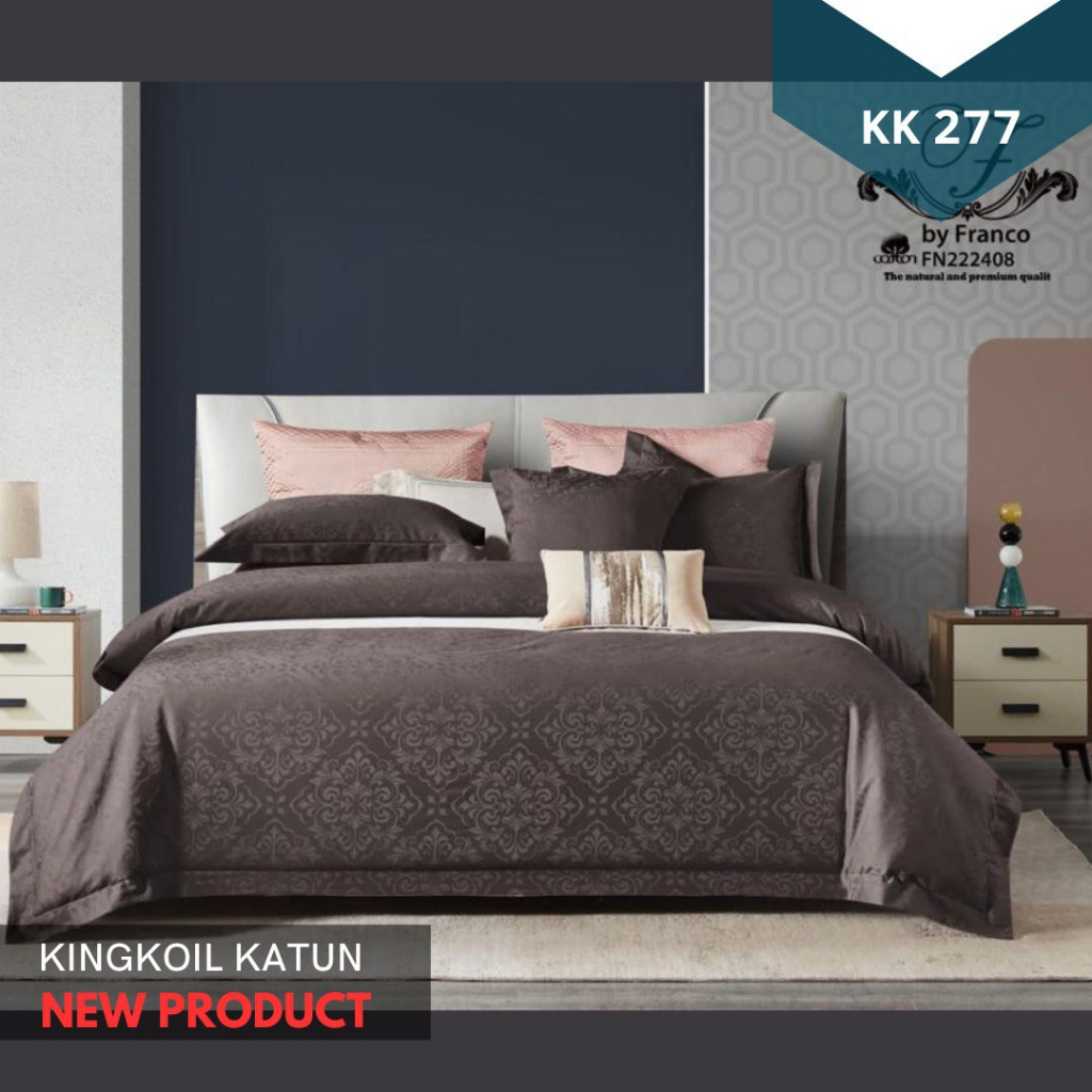 sprei bahan king koil fitted 180x200x35