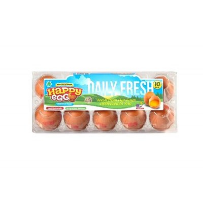 

DA TELUR AYAM NEGERI HAPPY EGG DAILY FRESH 1 PACK ( 10 BUTIR )