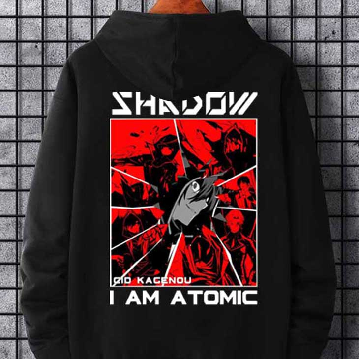 Jaket Hoodie Kage no Jitsuryokusha ni Naritakute Hoodie Casual Unisex Bahan Katun SHADOW I AM ATOMIC