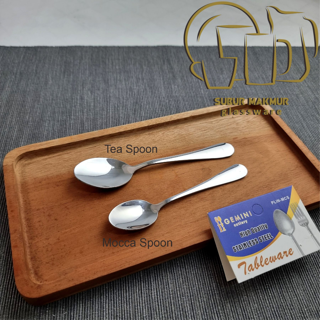 [6 Pcs] Sendok Teh Tebal GEMINI Hotel Stainless Steel Tea Spoon (Plin-Tsp)