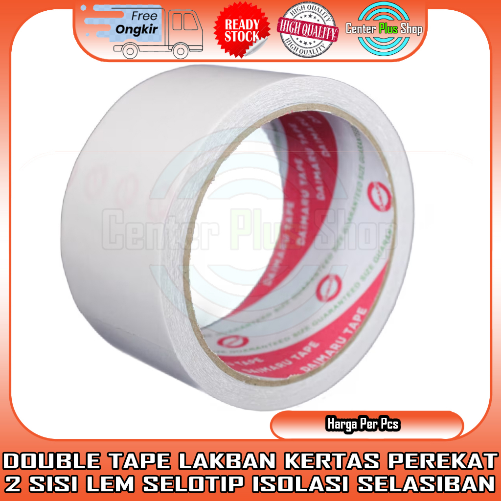 

LAKBAN OPP TAPE ISOLASI DOUBLE BESAR 2 INCH 48 MM 12 YARD KERTAS PEREKAT LEM 2 SISI ISOLASIBAN SELASIBAN SOLASIBAN SELOTIP SELOTIF LIM REKAT TEMPEL SLASIBAN SOLASI PLESTER PACKING PEKING BARANG DOUBEL DOBEL DOBLE