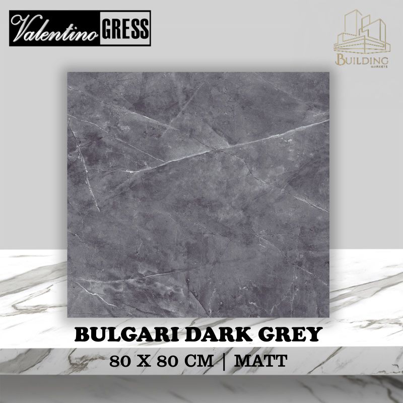 Granite Lantai 80x80 BULGARI DARK GREY/MATT/CARPORT/VALENTINO GRESS