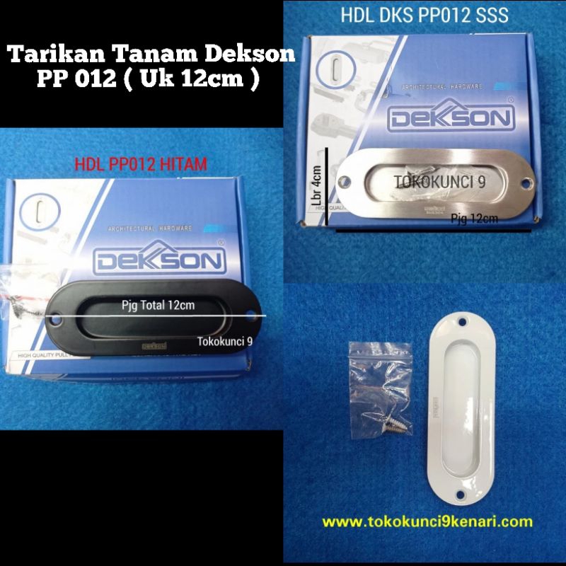 HDL PP012 SS Dekson / Handle Tanam pintu Sliding Geser Hitam Dekson PP 012