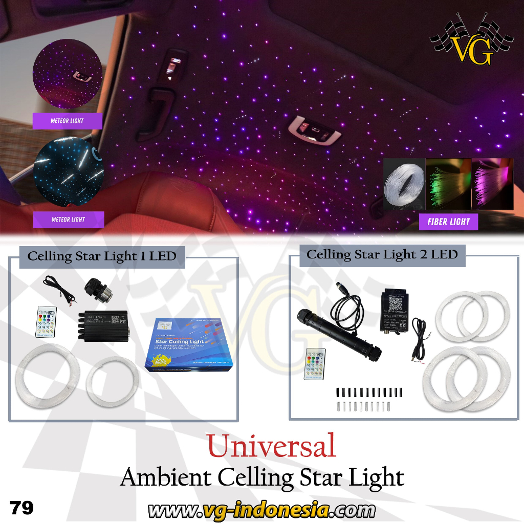 Ambient Celling Star Light Lampu Atap Mobil