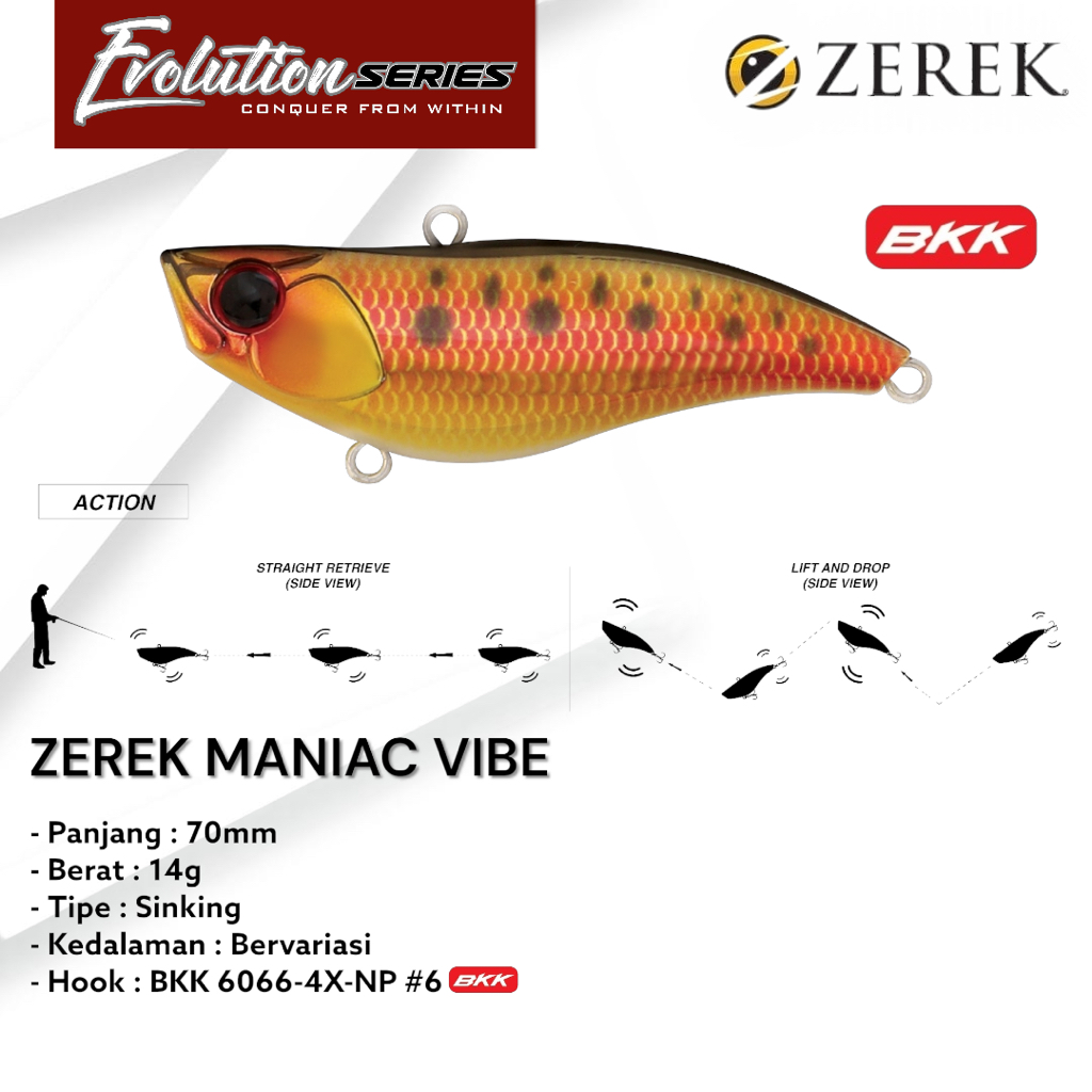 UMPAN ZEREK MANIAC VIBE 70MM/14G