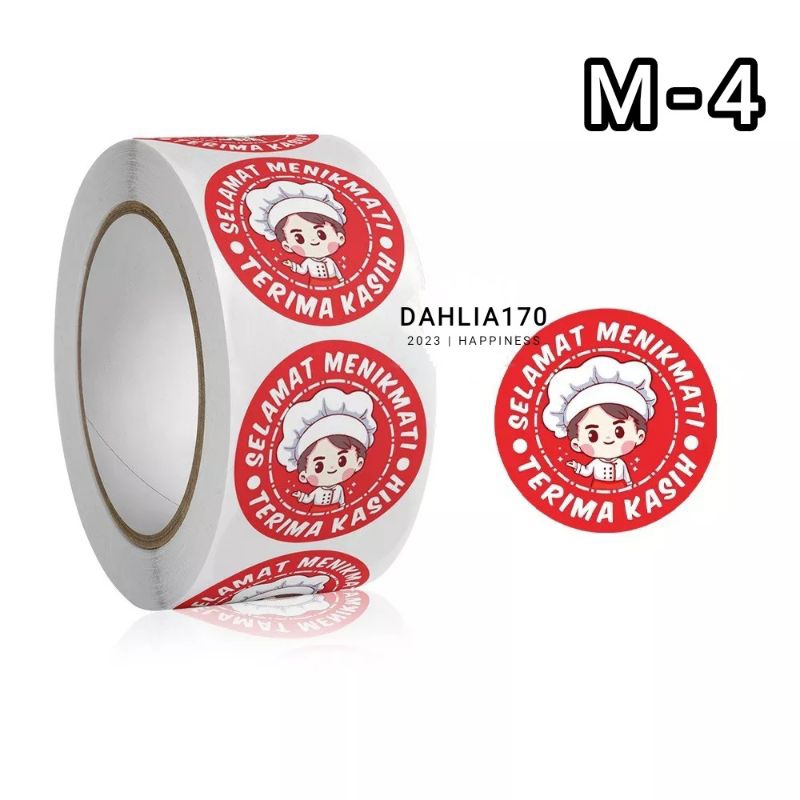 

(1 Roll isi 500 pcs) Stiker Label Thank You / Stiker Roll/ Stiker selamat menikmati/ Stiker Tempel /