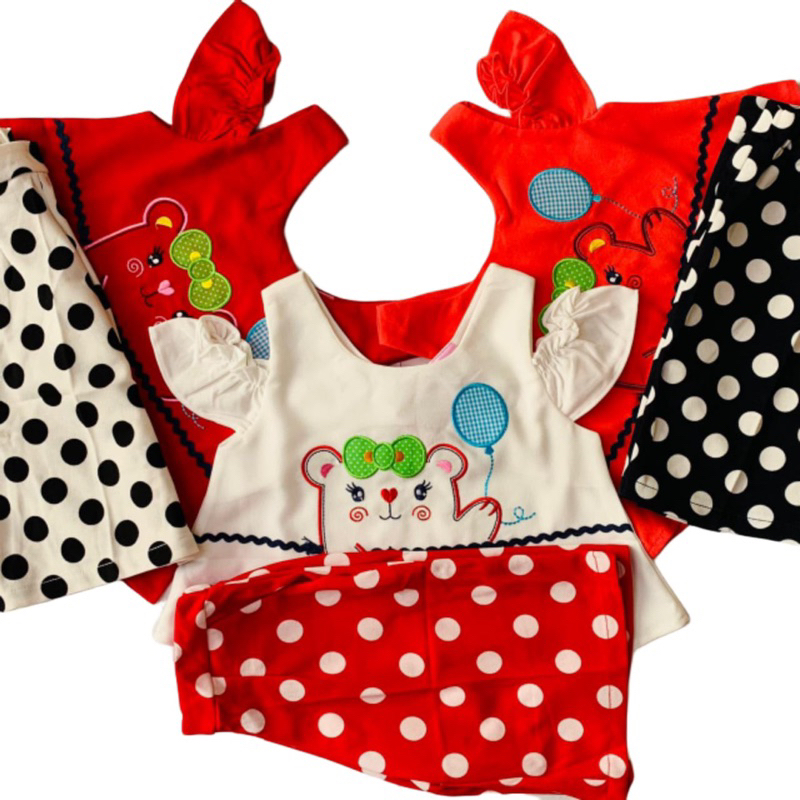 Setelan baju sabrina anak perempuan