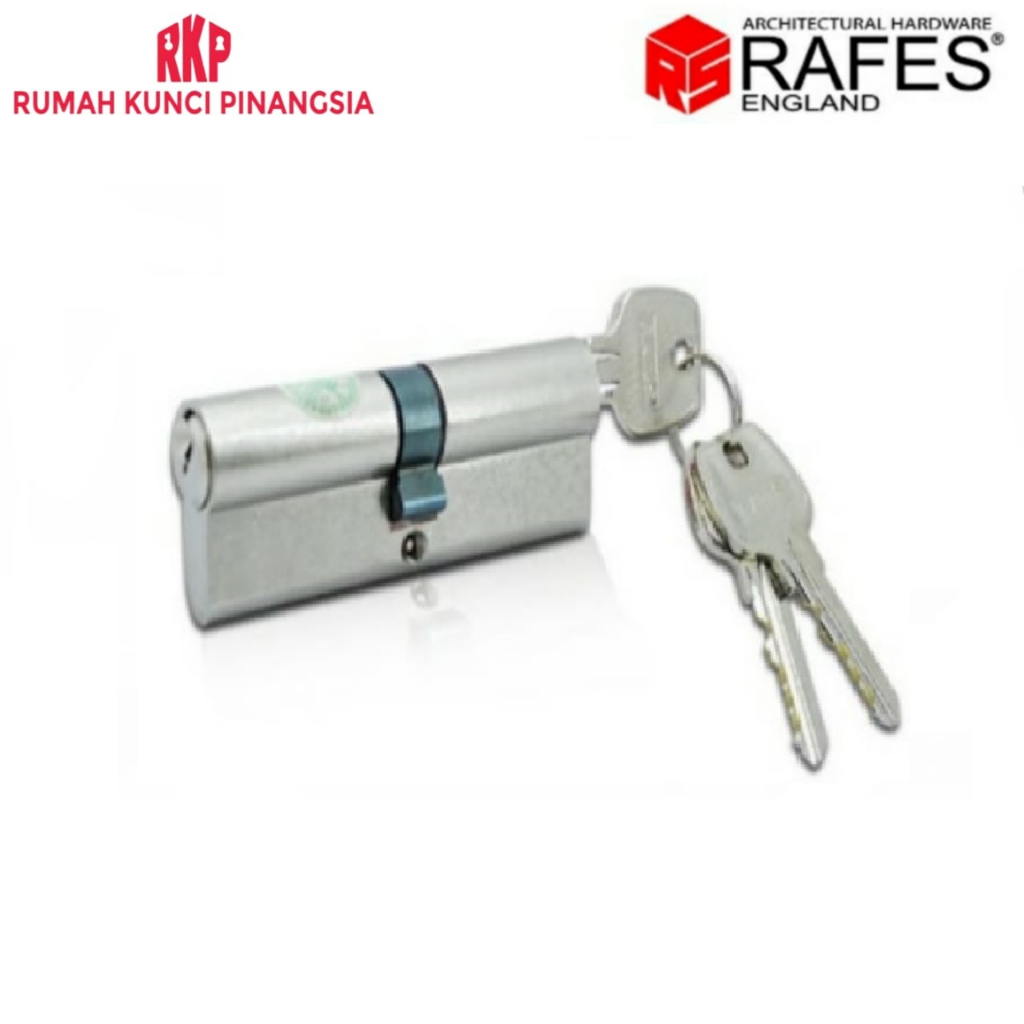 Door Cylinder Lock Kunci Silinder Pintu Kunci-Kunci 8 cm Silver Kuningan RAFES SL 6432