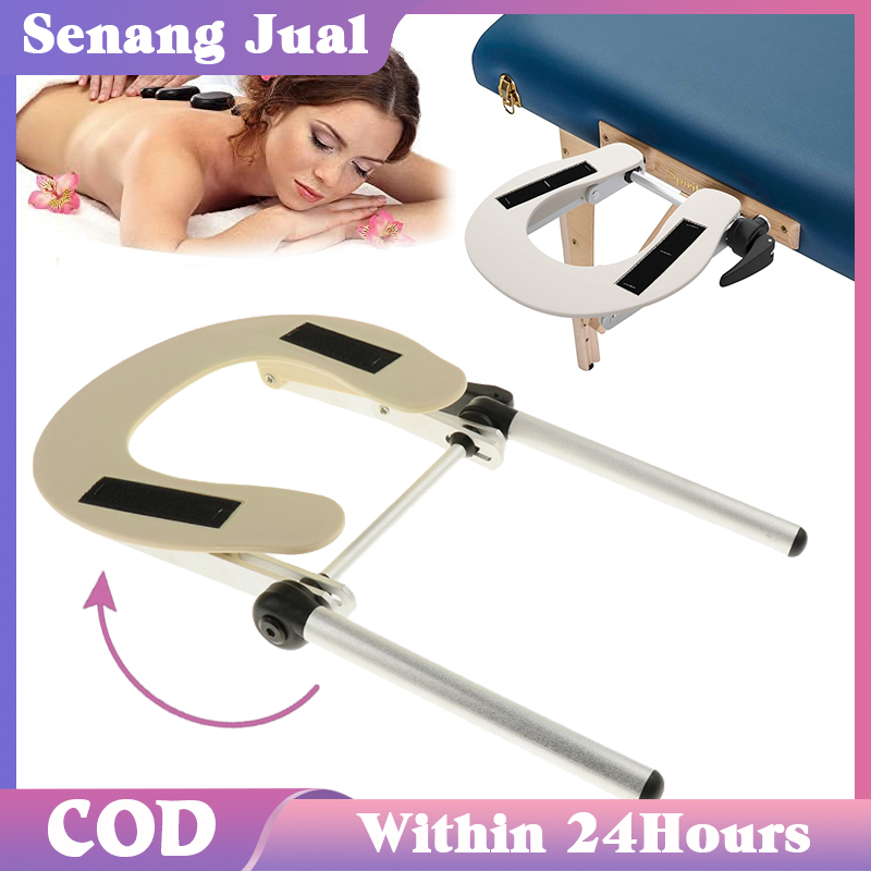 Adjustable Face Cradle Tempat Tidur Meja Pijat / Aluminum Dudukan Sandaran Kepala Pijat