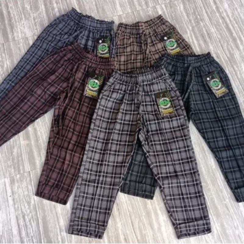 Celana Baggy Pants Motif Kotak Anak Perempuan Usia 6-15 Tahun / Baggy Pants Anak / Celana Panjang An