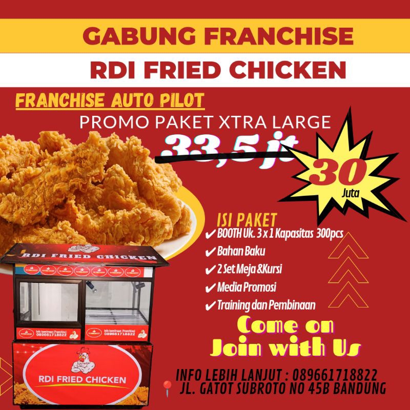 Franchise waralaba usaha RDI FRIED CHICKEN