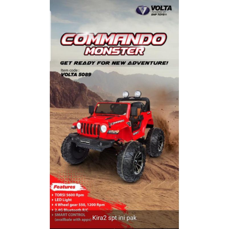 MOBIL AKI RUBICON COMMANDO MONSTER RODA KARET