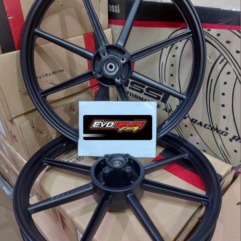 Velg Vrossi Zigen Swan Satria 2tak Lumba Hiu Double Disc Black White Gold V rossi Palang 8