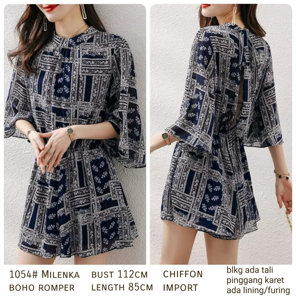 GROSIR FASHION 1054 milenka boho romper FASHION WANITA three m threem 3m 3ms TM