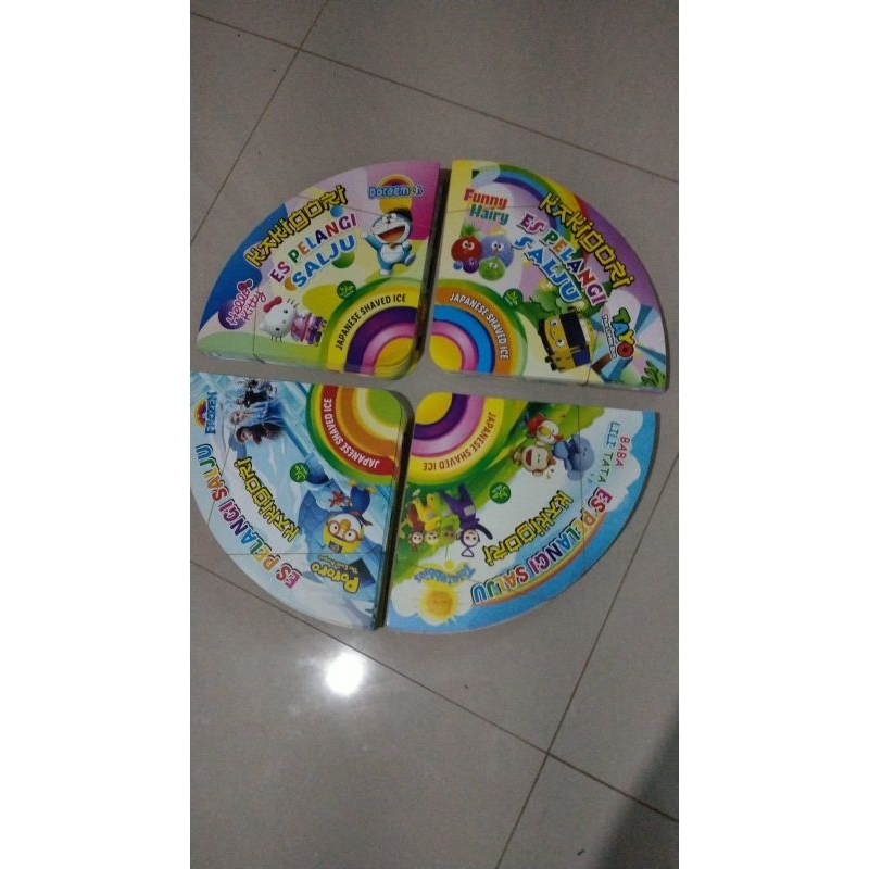 

ready 200 pcs kertas es kaki gori /es pelangi ukurancm T25cmxL34