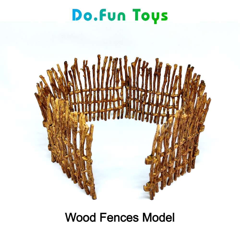 Mainan Miniatur Diorama Pagar Kayu / Pagar Kandang Hewan / Wooden Fences